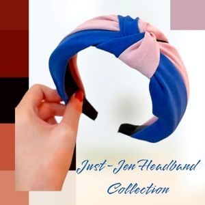 Fashion Knotted Two-Toned Blue and Pink Knotted Turban Style Headband. NWT